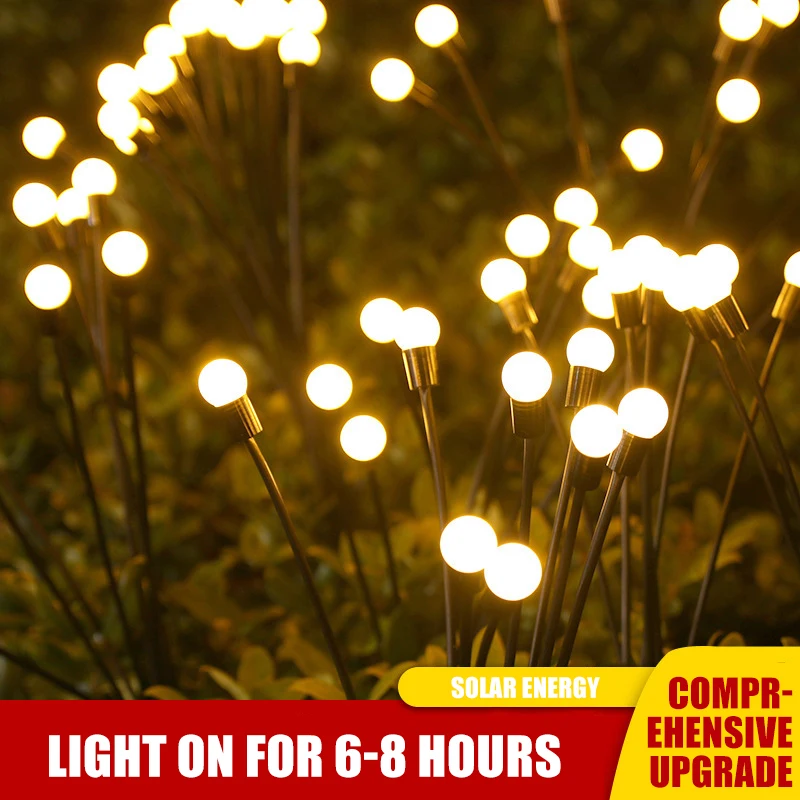 

Solar Firefly LED Lights Outdoor Garden Decoration Waterproof Landscape Lights Firework Firefly Lawn Lamps Home Country Balcony