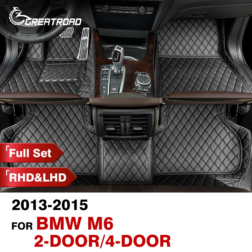 

Автомобильные коврики для BMW M6, 2-дверные/4-дверные, 2013, 2014, 2015, под заказ, автомобильные подкладки для ног, искусственная Обложка, аксессуары для интерьера