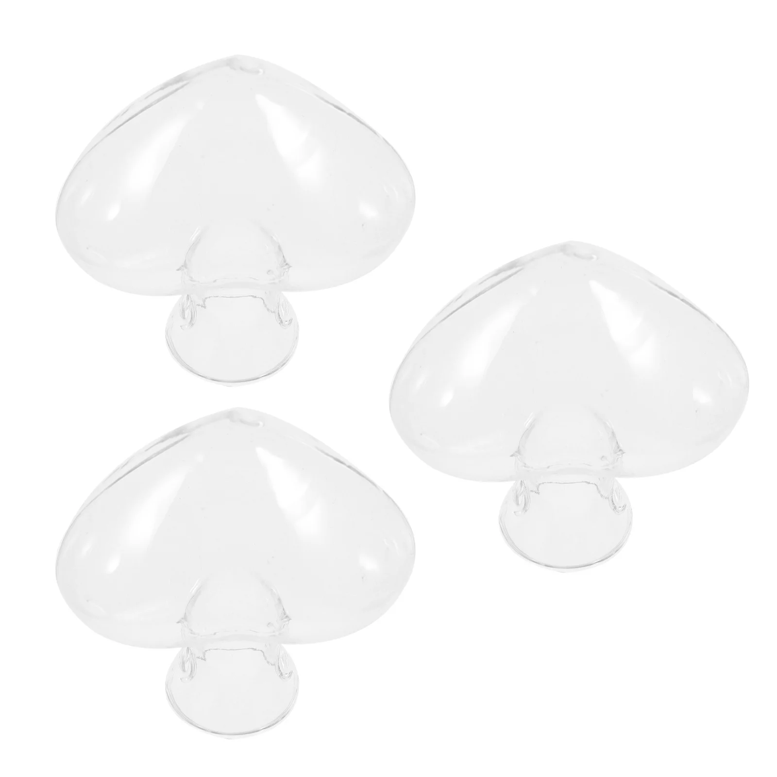 

3Pcs Glass Heart Vase Hydroponic Plant Flower Holder Decorative Home Gardening Planter Hydroponic Flower Vase Glass Plant Bottle
