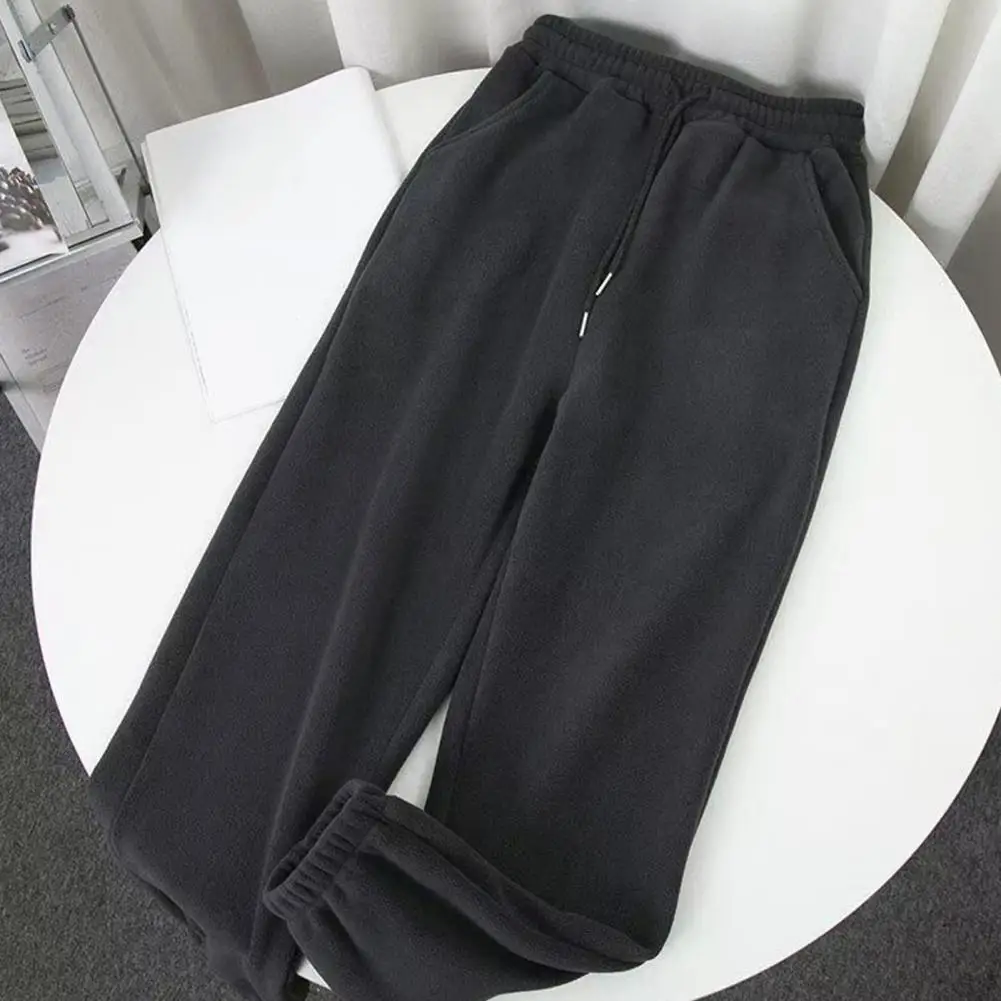 

Men Casual Tapered Pants Men Winter Sweatpants Men's Thickened Sweatpants with Drawstring Waist Warm Jogger Pants for Gym