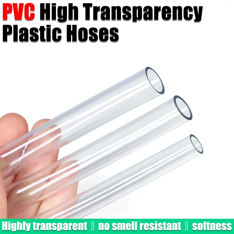 

1M/3M PVC Soft Hose ID 2 3 4 5 6 8 10 12 14 16 18 20 25mm Odorless Plastic Transparent High Quality Water pump Flexible Tube