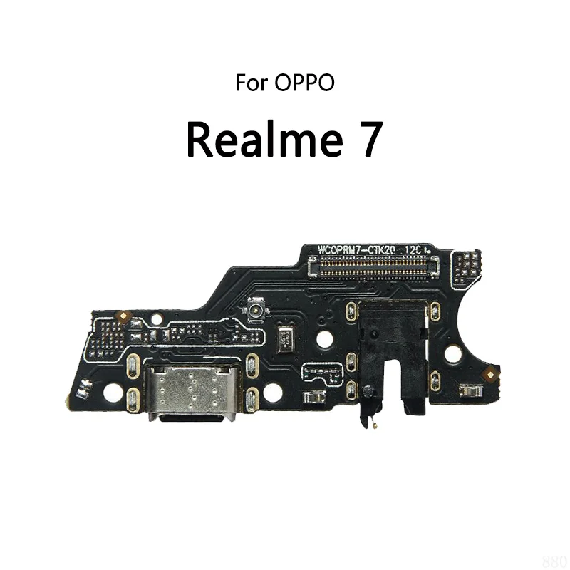 Puerto de base de carga USB, conector Jack, Cable flexible para OPPO Realme, 7 Pro, 7i, 8i, 8, 4G, 5G, 8S, 9i, módulo de placa de carga