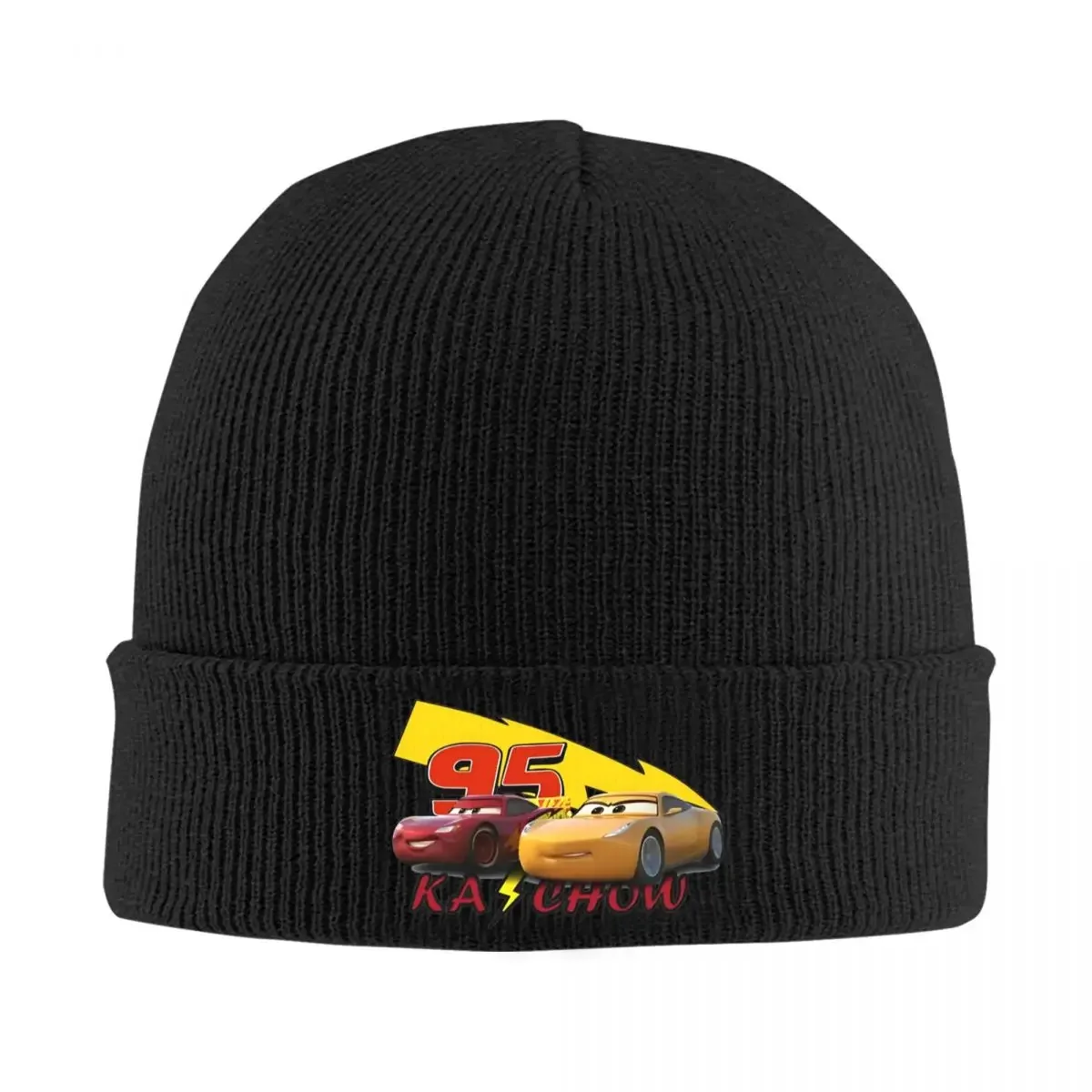 Cars Lightning Mcqueen Number 95 Knitted Hat Autumn Winter Beanies New Cartoon Cap Men Women Acrylic Hip Hop Bonnet