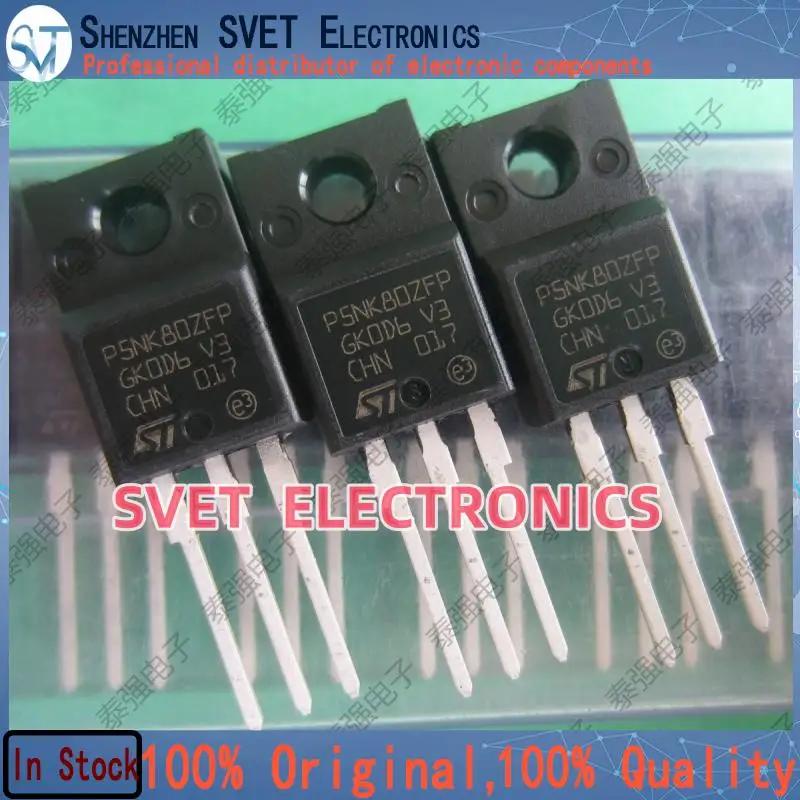 10PCS-50PCS   P5NK80ZFP STP5NK80ZFP TO-220F  5A 800V Original In Stock Fast shipping