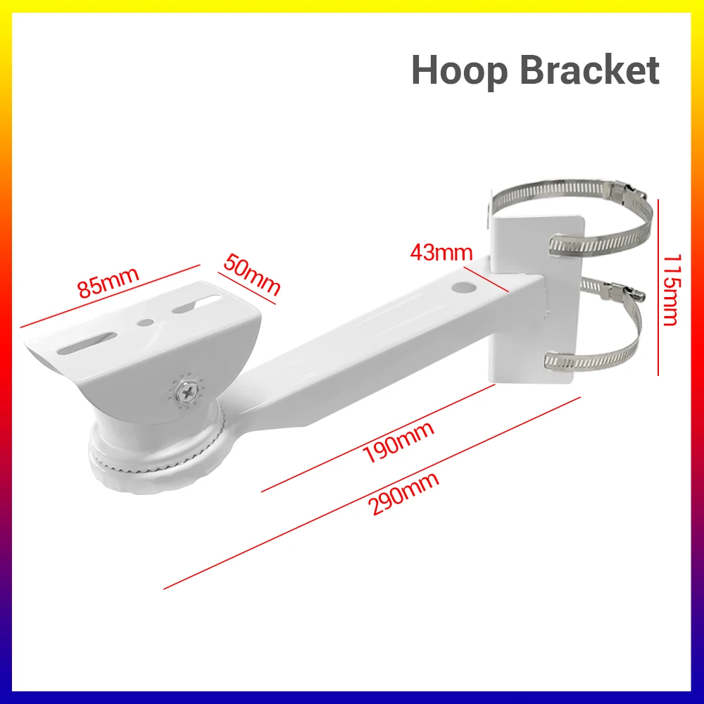 Pole Hoop Bracket Monitoring Outdoor External Wall Corner Bracket Monitoring Hoop Bracket Closed Circuit Camera image 2