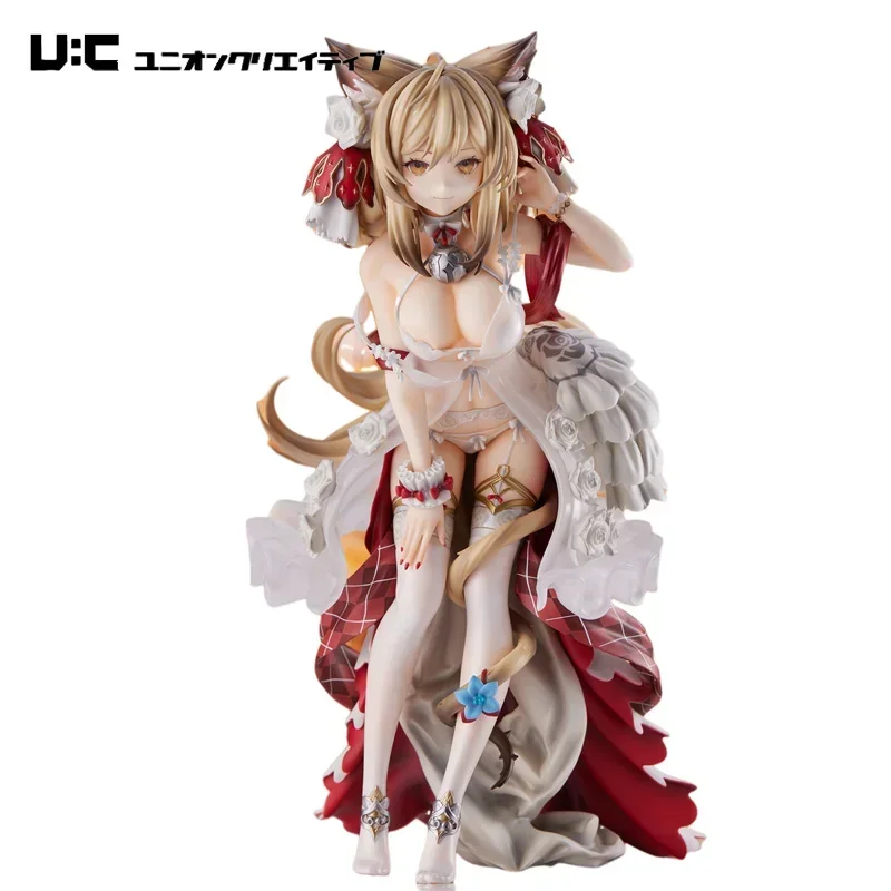 Original Union Creative Figures Dress Girl Cat Lady Neko Figures Anime Model PVC 25CM Decoration Collectible Doll Statuette Gift