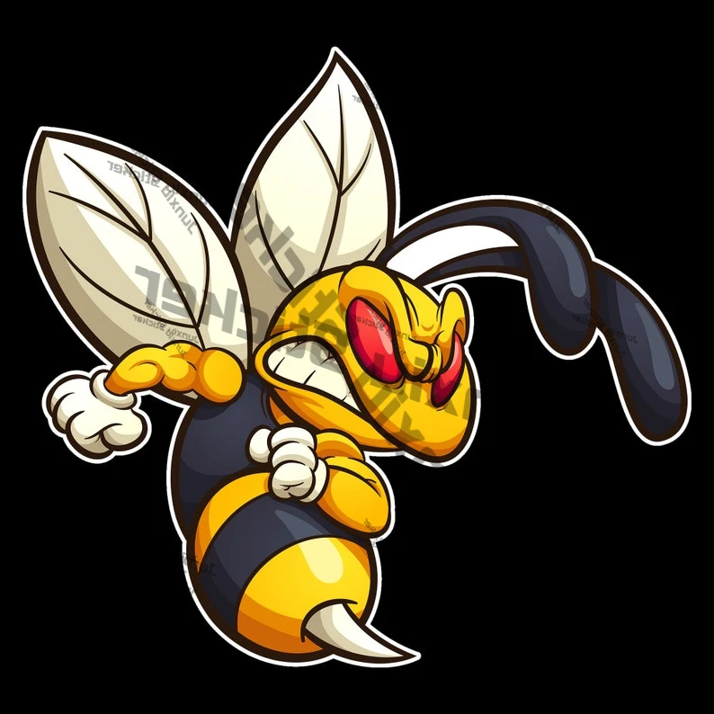 

Bee Hornet Wasp Sting Attack Vinyl Sticker Camper Accessories for The Car Body Film Creative Decals 4x4 Sticker Phone Yacht