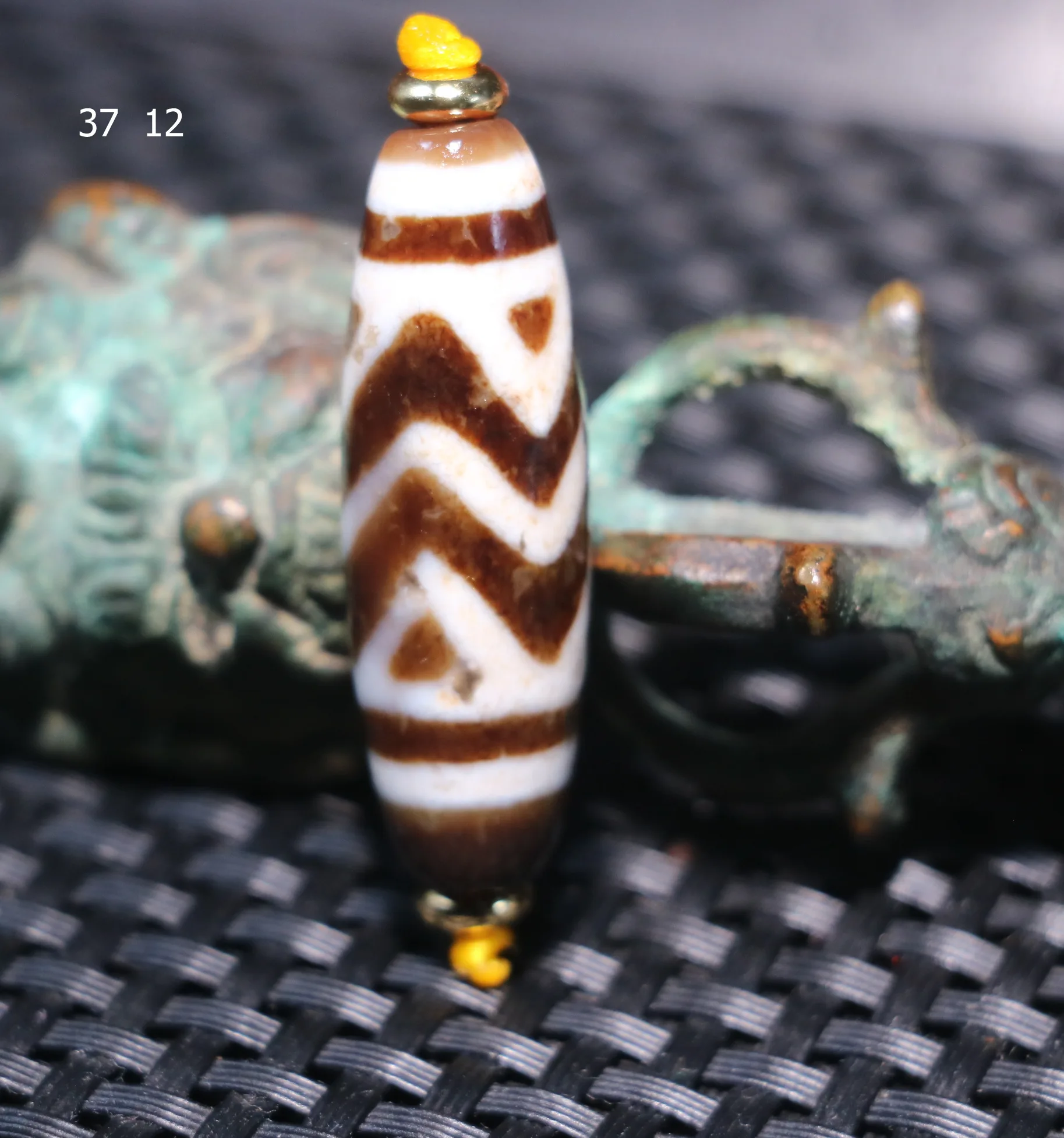 4A Q Magic Energy Tibetan Top Old Agate Water Wave Peak dZi Bead Size Fit For Making Bracelet For Jewelry Amulet Timestown