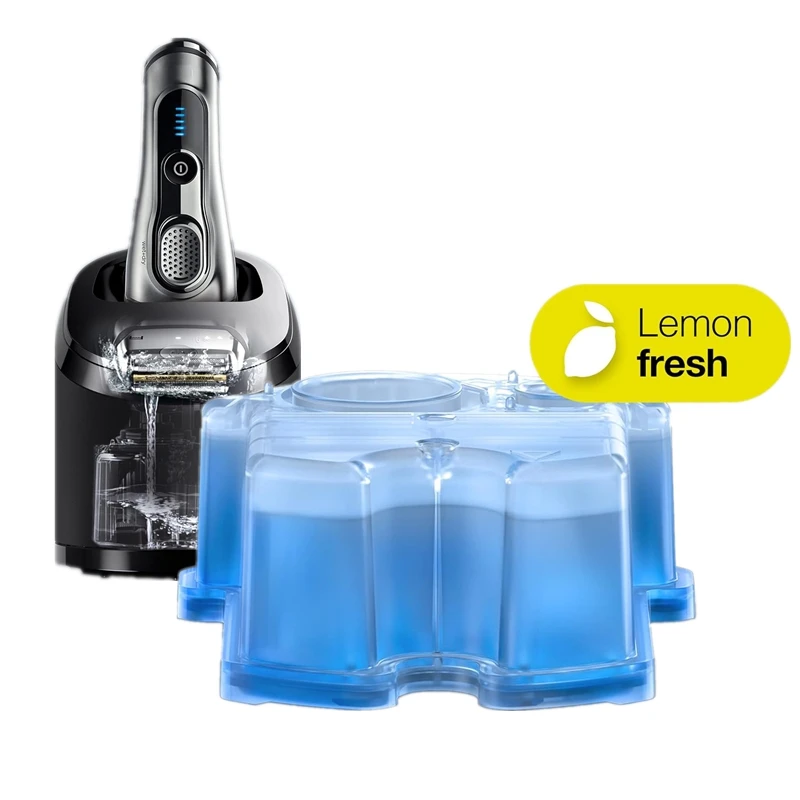 180 ml pour cartouches de recharge Braun Clean & Renew CCR, nettoie le rasoir pour l'hygiène optimale, les cheveux résidus et les particules de peau,