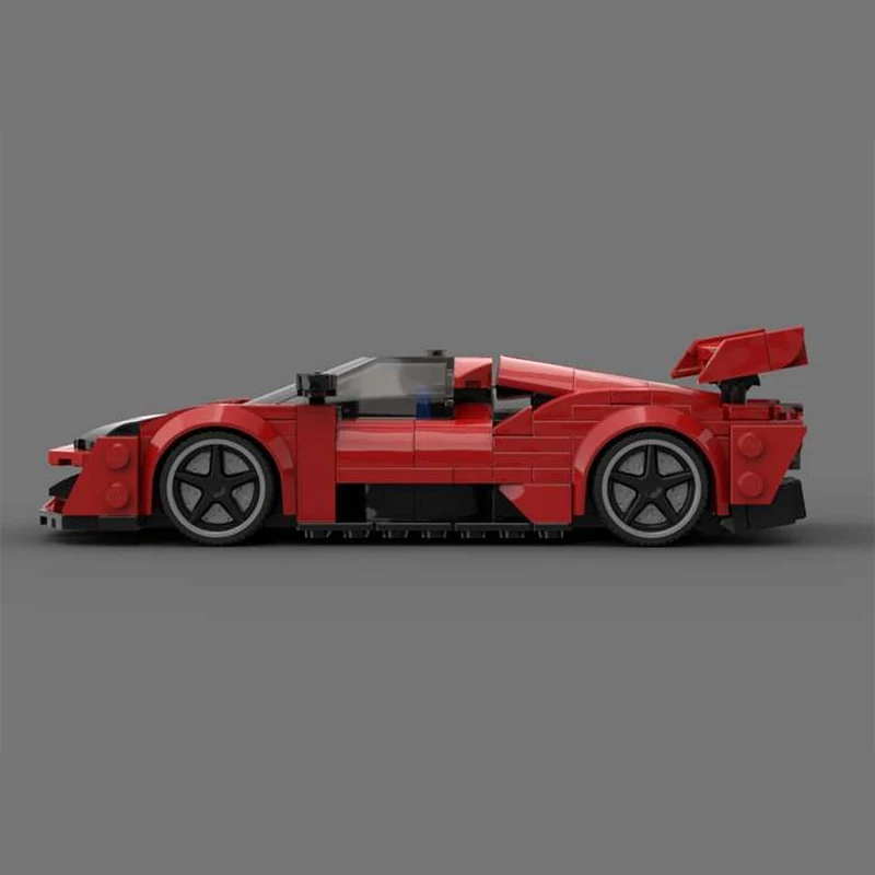 Moc 335pcs Ferrared  F80 Speed Champions Sports Car Building Blocks DIY Assembly Creativity Bricks Toys Kids Christmas Gifts