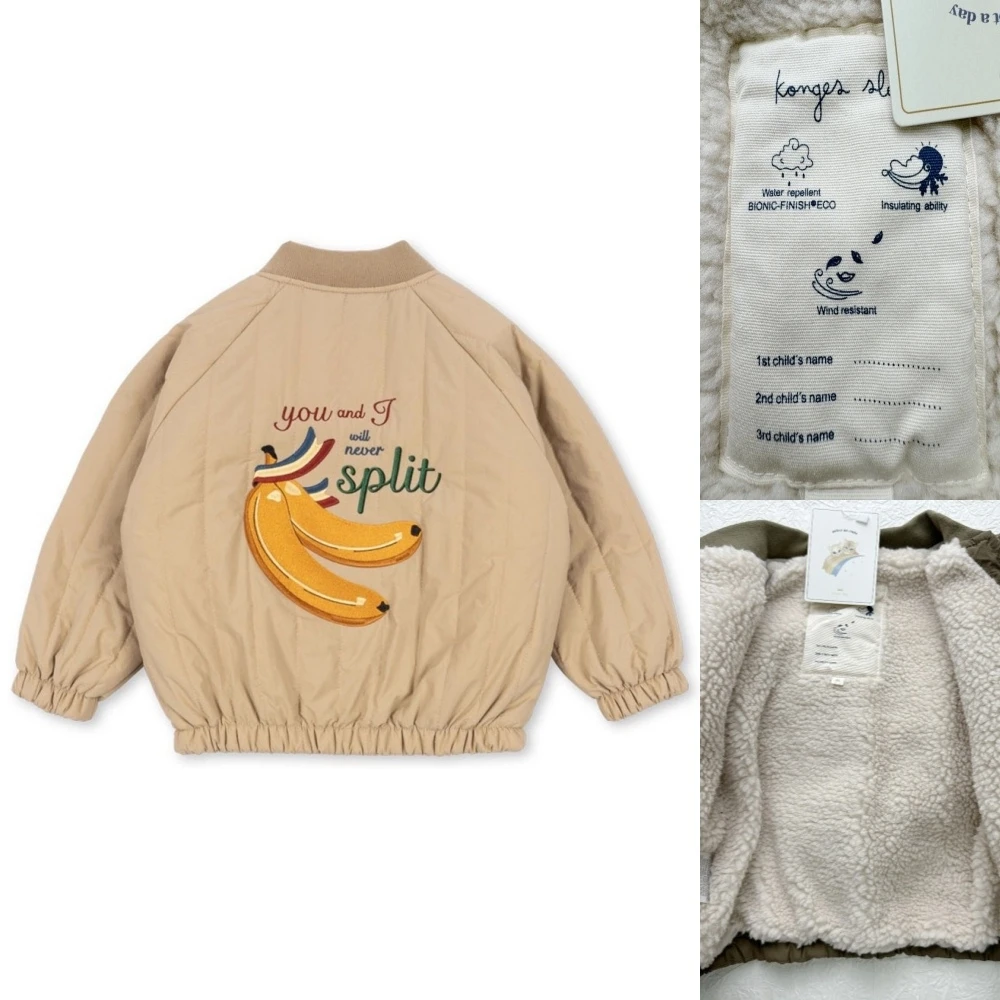 2025 KS Merk Winter Baby Jongens Lamswollen Jassen Vest Kinderkleding Meisjes Cherry Jassen Bovenkleding Jassen Vlucht Pak Jassen 1-9Y