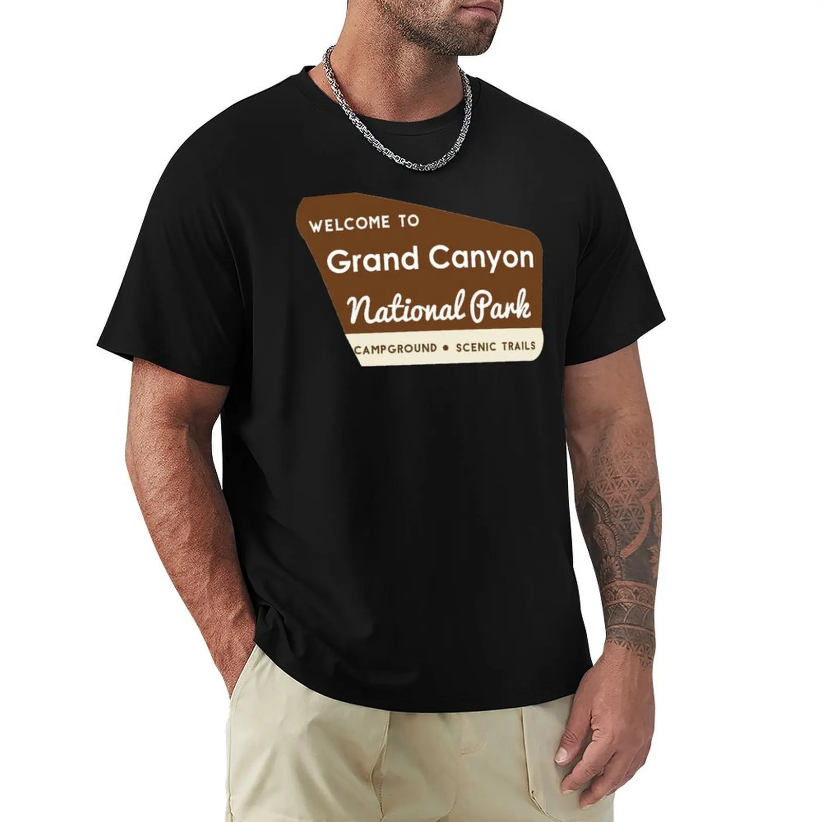 

Grand Canyon National Park Entrance Sign T-Shirt anime tshirt shirts graphic tee heavyweight t shirts for men
