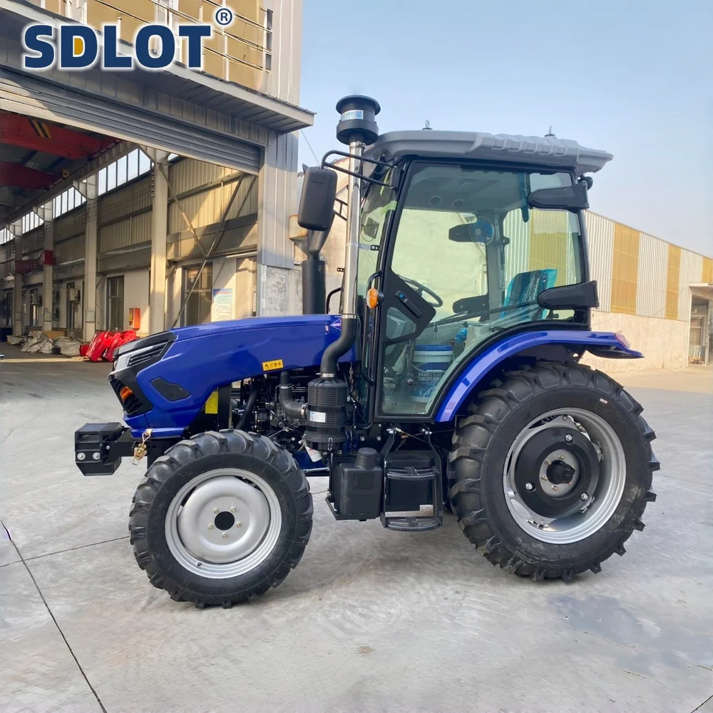 Customized 80HP All Terrain 4WD Wheeled All-terrain Euro5 Diesel Tractor with Cabin Agricultural Multifunctional Machinery
