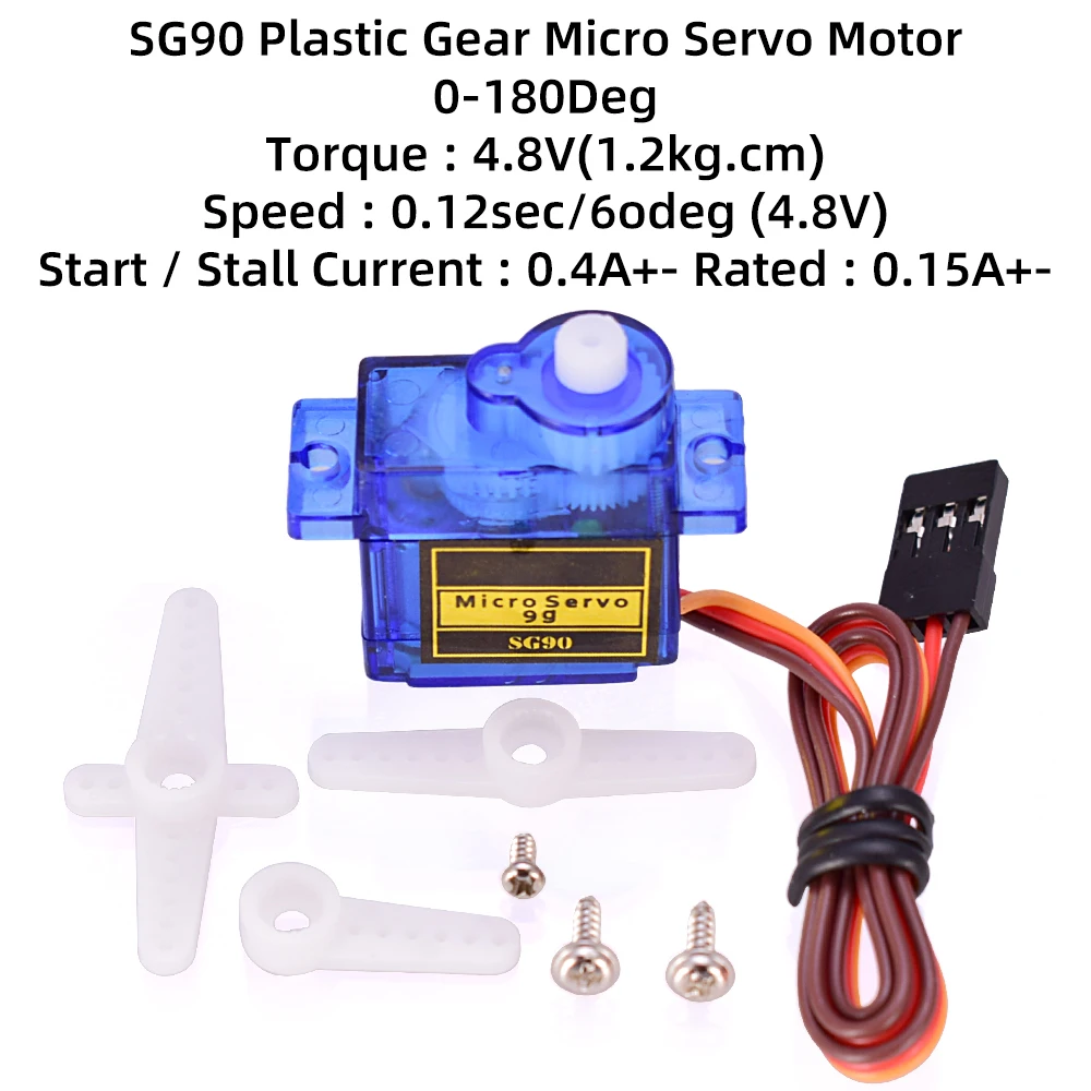 MG995 MG996r SG90 9g MG90s Metaal/Plastic Gear 180 Graden Micro Servomotor Set voor RC Vliegtuig Vaste vleugel Vliegtuigen model telecontro