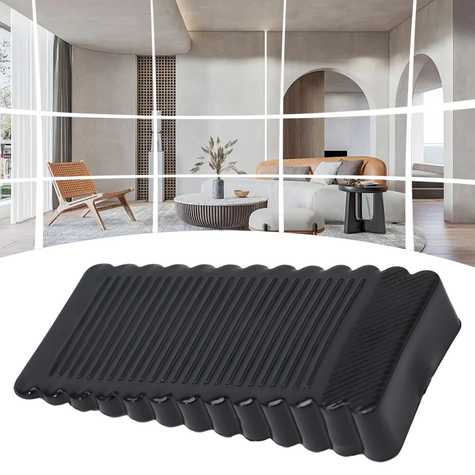 Silicone Door Stopper Wedge-shaped Door Stopper Door Backstop Anti-collision Stopper Is Made Of Plastic With High Elasticity