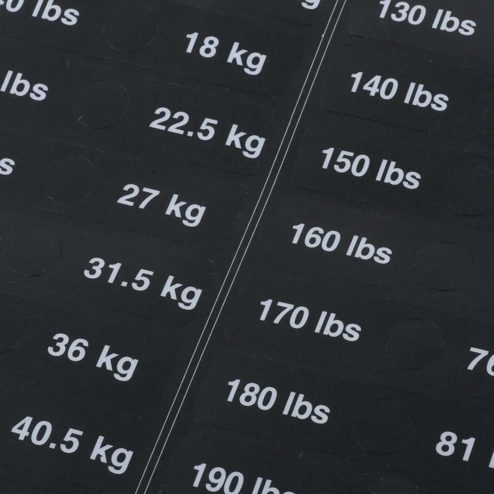 Fitness Equipment Weight Stack Labels Orange Number Sheets for Gym Machine Strength Training Accessory