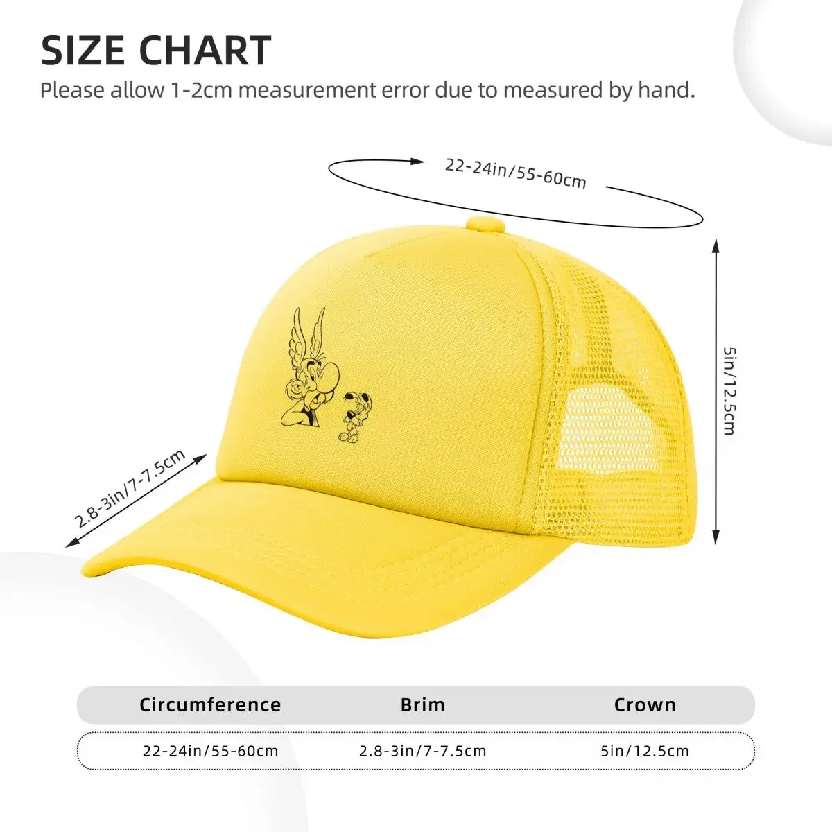 Asterix And Obelix Dogmatix Mesh Baseball Caps Snapback Fashion Baseball Hats Breathable Casual Casquette Outdoor Unisex