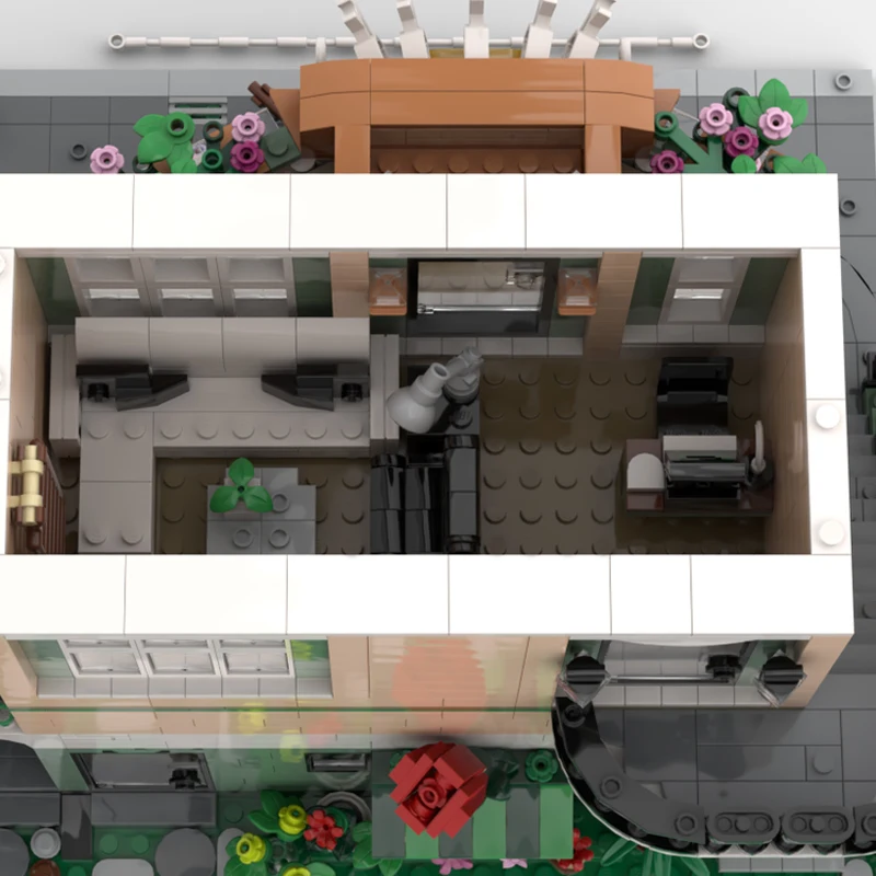 2720 PCS Modular Construction Café V2 - Modification of Set 10362 MOC Customize Modular Building Block DIY Boy Festival Toy Gift