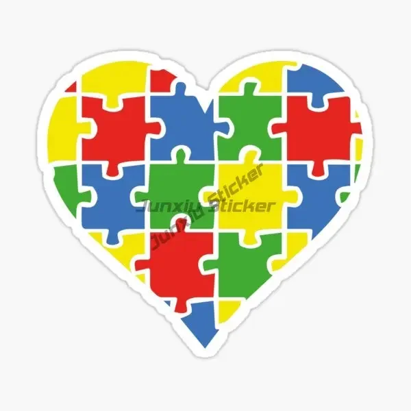 Autism Awareness Care Autism Color Jigsaw Creative Sticker for Decorate Car Table Motorcycle Helmet Bumper Decal Accessorie view 4