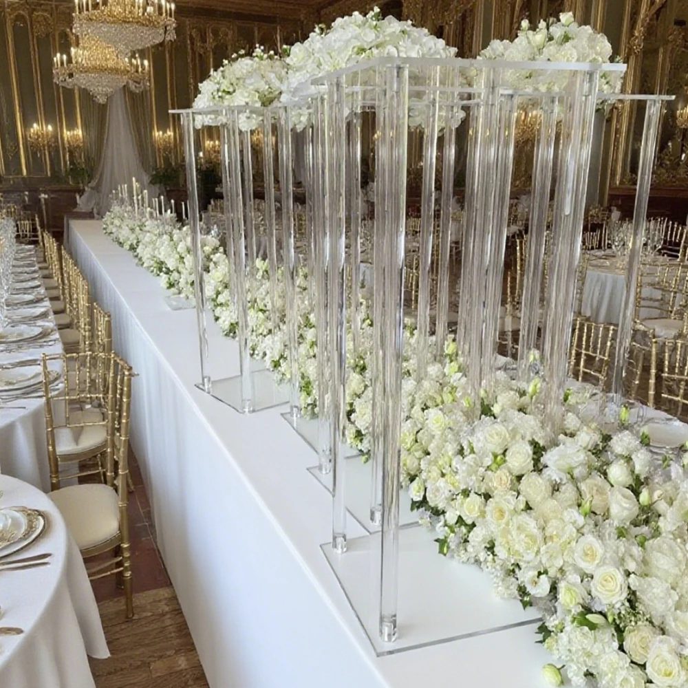 

4-12 шт. 10 шт. 40-120 см f37 квадратная прозрачная акриловая чана прозрачный стол цветочная будка свадебная колонна свадебная арка центральные части