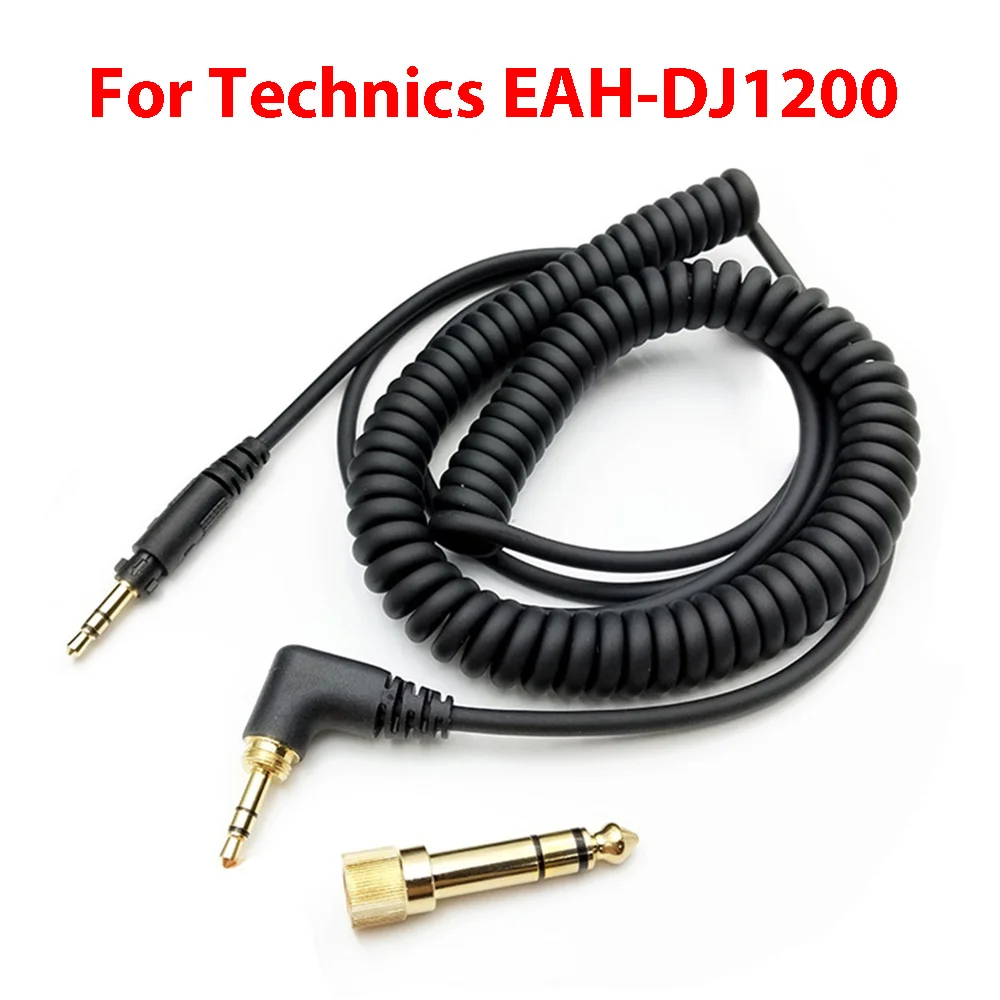 

For Technics EAH-DJ1200 DJ Monitoring Headphones Cable DJ Headphone Replacement Cable with Spring Plug