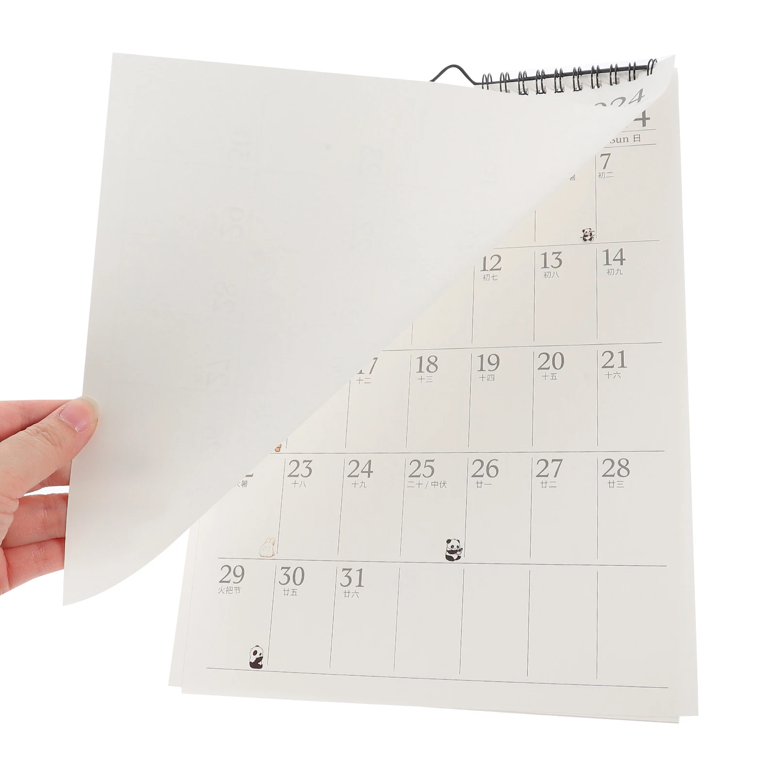 

Настенные ежемесячные подвесные офисные принадлежности для встреч, семейного использования, легкий маленький вертикальный календарь с пустым пространством, отрывная комната