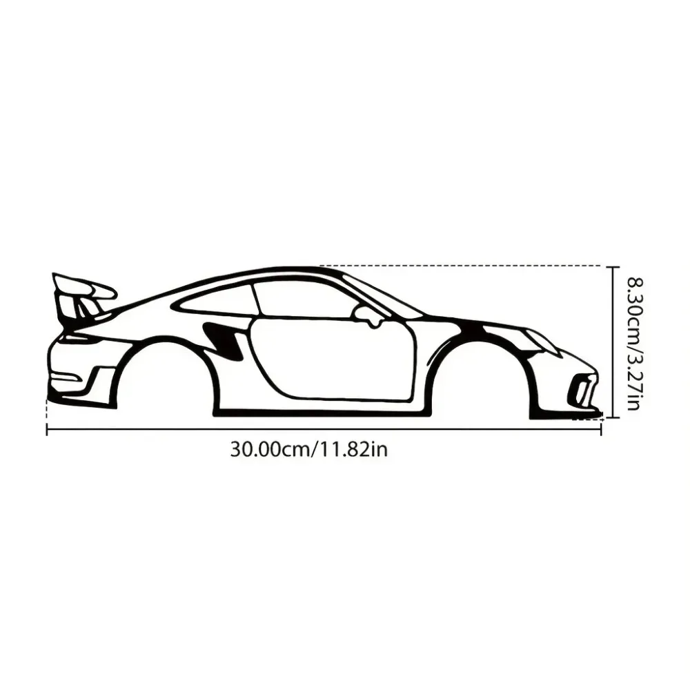 HelloYoung Metal Racing Car Wall Art Durable Sports Decor for Kids Room