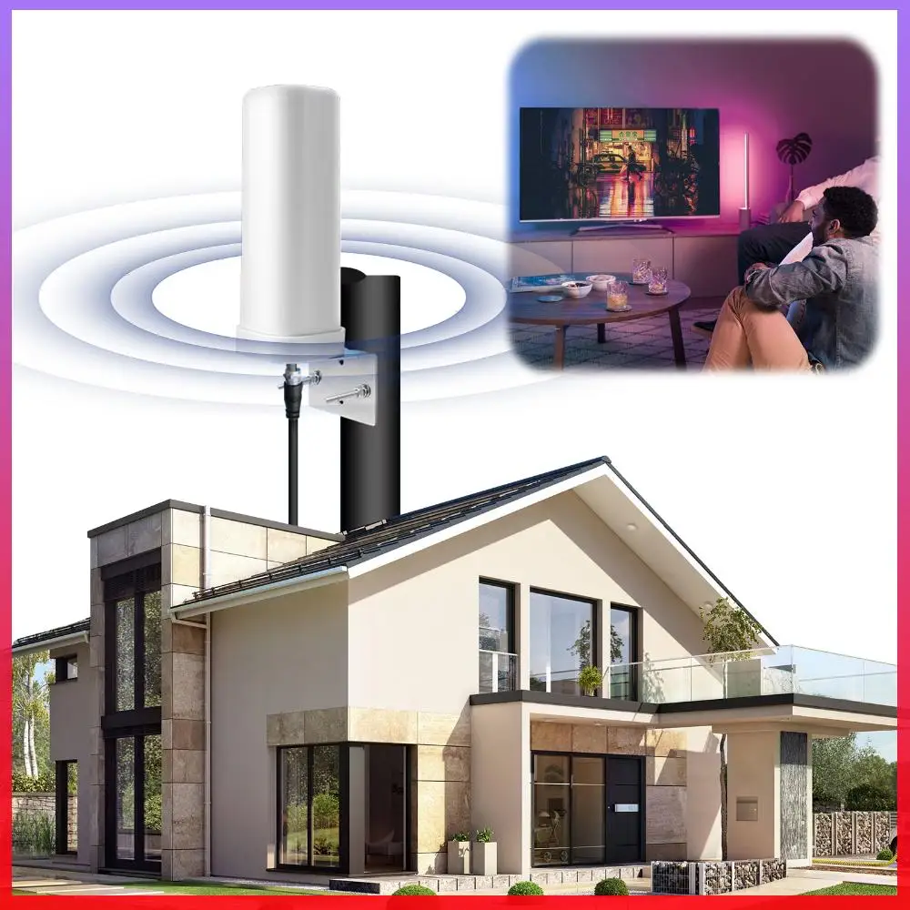 

Антенна для ТВ с усилением сигнала на 600 миль, ABS, HD 4K, цифровая, износостойкая, 1080P, 39dBi, для крыши, опоры, автодома