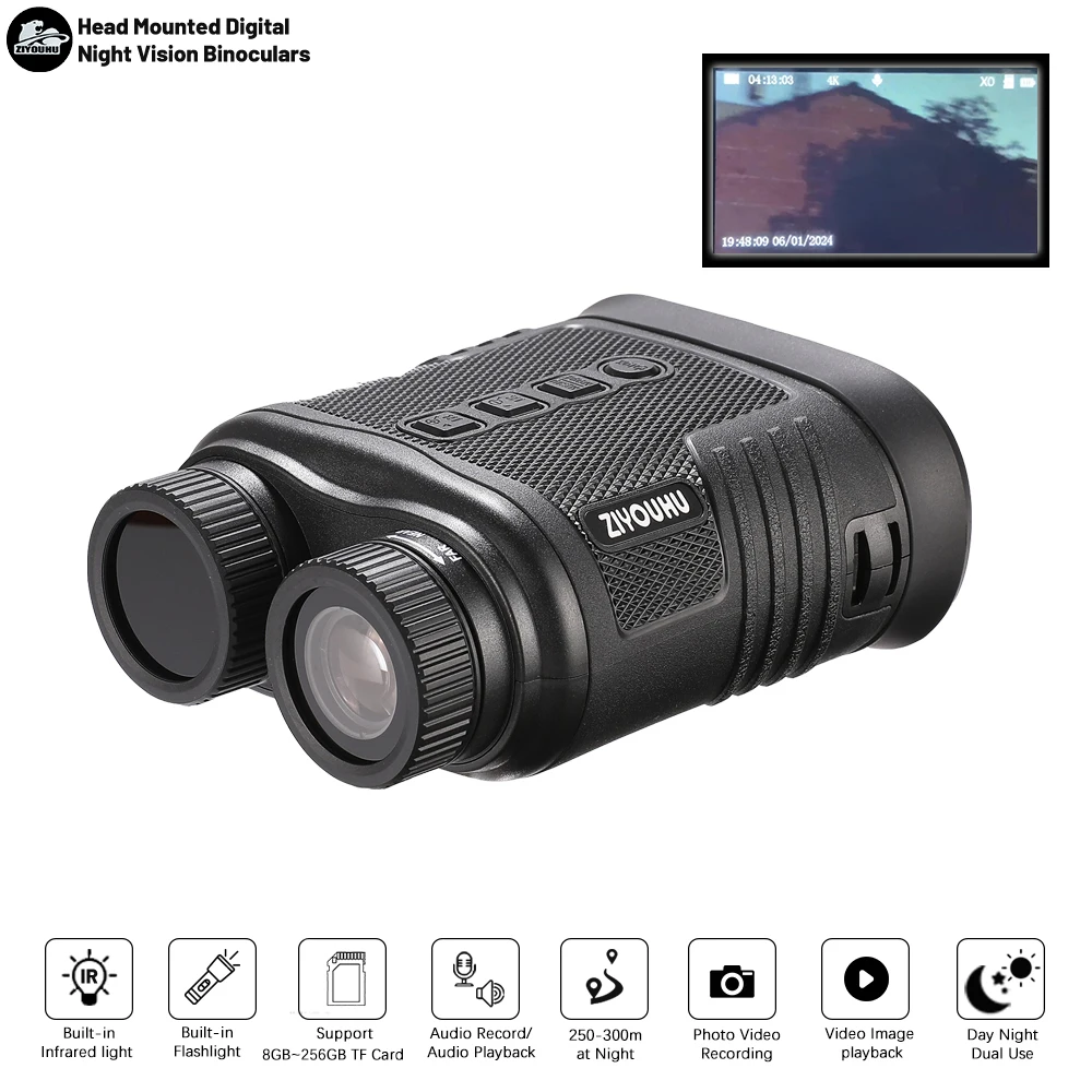 NEW LG67 Large Screen Dual Tube Digital Night Vision Device, HD Infrared Night Vision Device, Outdoor Night Dedicated Telescope