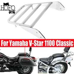 Motorcycle Rear Sissy Bar Luggage Rack Chrome Steel For Yamaha V-Star 1100 Classic / Dragstar XVS 1100 2000-2011