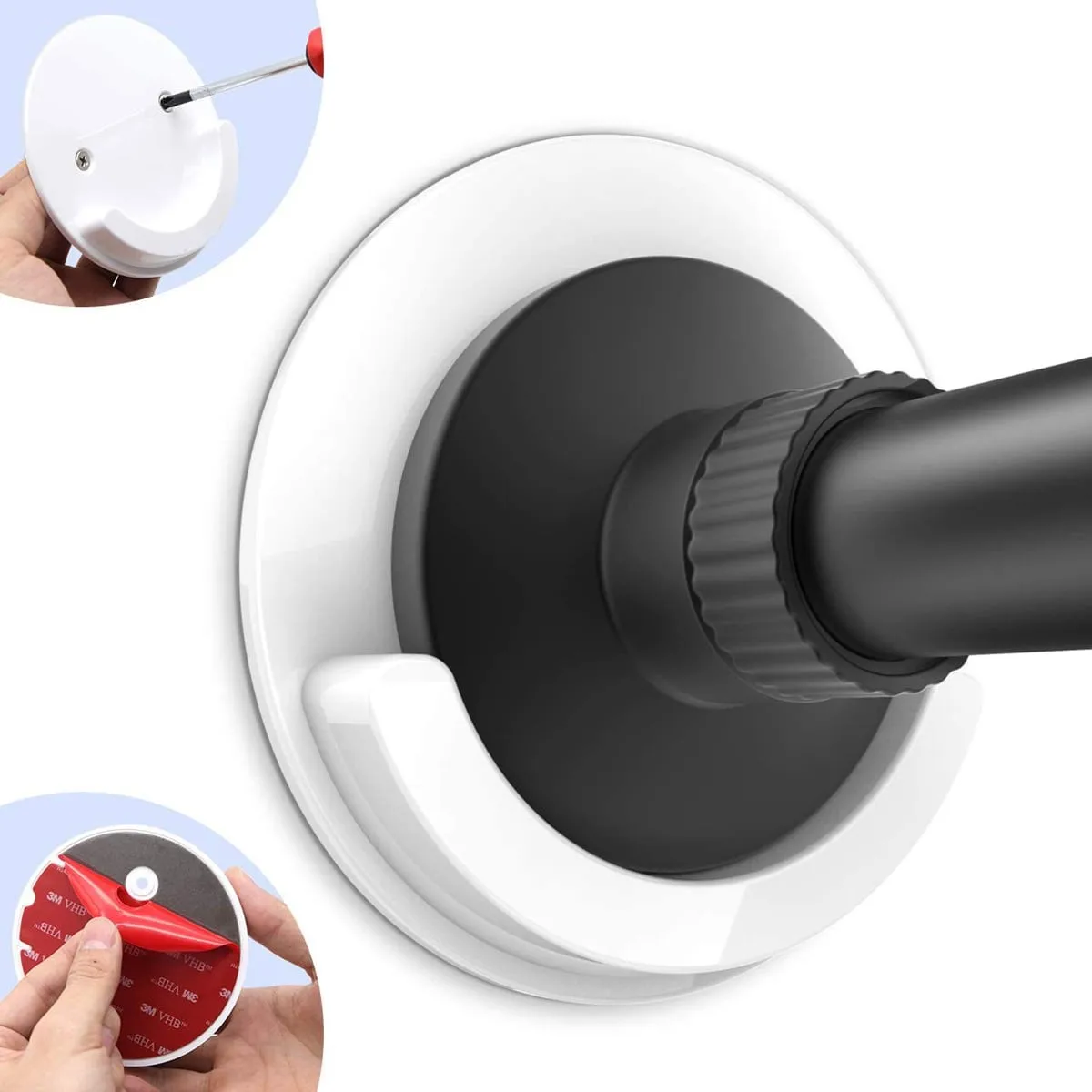 Strong Curtain Rod Bracket Holders Hooks Self-adhesive Adjustable Wall Curtain Fixed Clip Hanging Rack Hook Bathroom Accessories