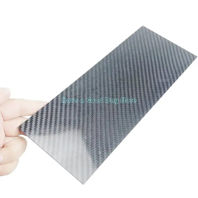 462D Professional Grade 100x250mm Carbon Fiber Panel Glossy Finish 3K Twill Weave