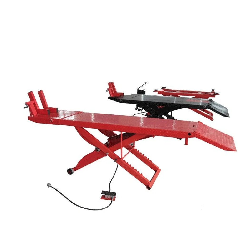 

48\" Width Side Extensions 1000lb Air Operated ATV Motorcycle Lift Jack Hoist Stand 450kg Capacity Vehicle Equipment