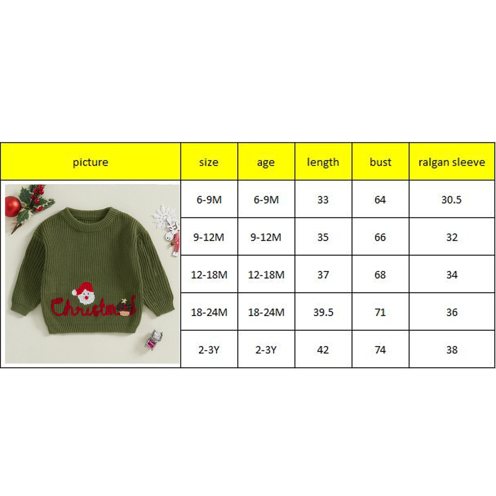 2025 New Years Toddler Girls Boys Sweater Christmas Clothes Letter Santa Embroidery Crew Neck Long Sleeve Kids Pullovers Tops