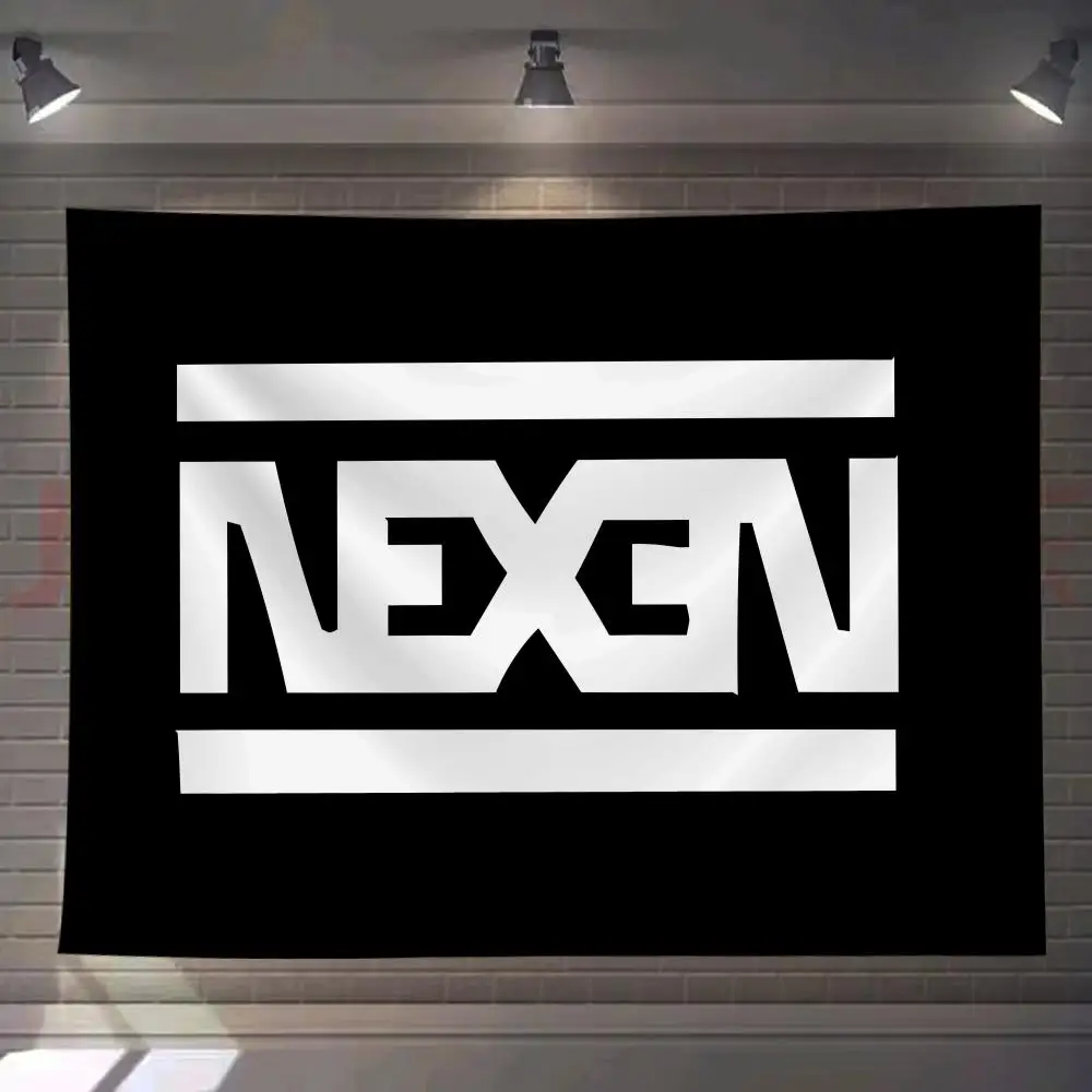 

N-NEXENs Tire Auto Parts Logo Tapestry Custom Living Bedroom Party Dormitory Interior Wall Bohemian Decoration Attached Clip