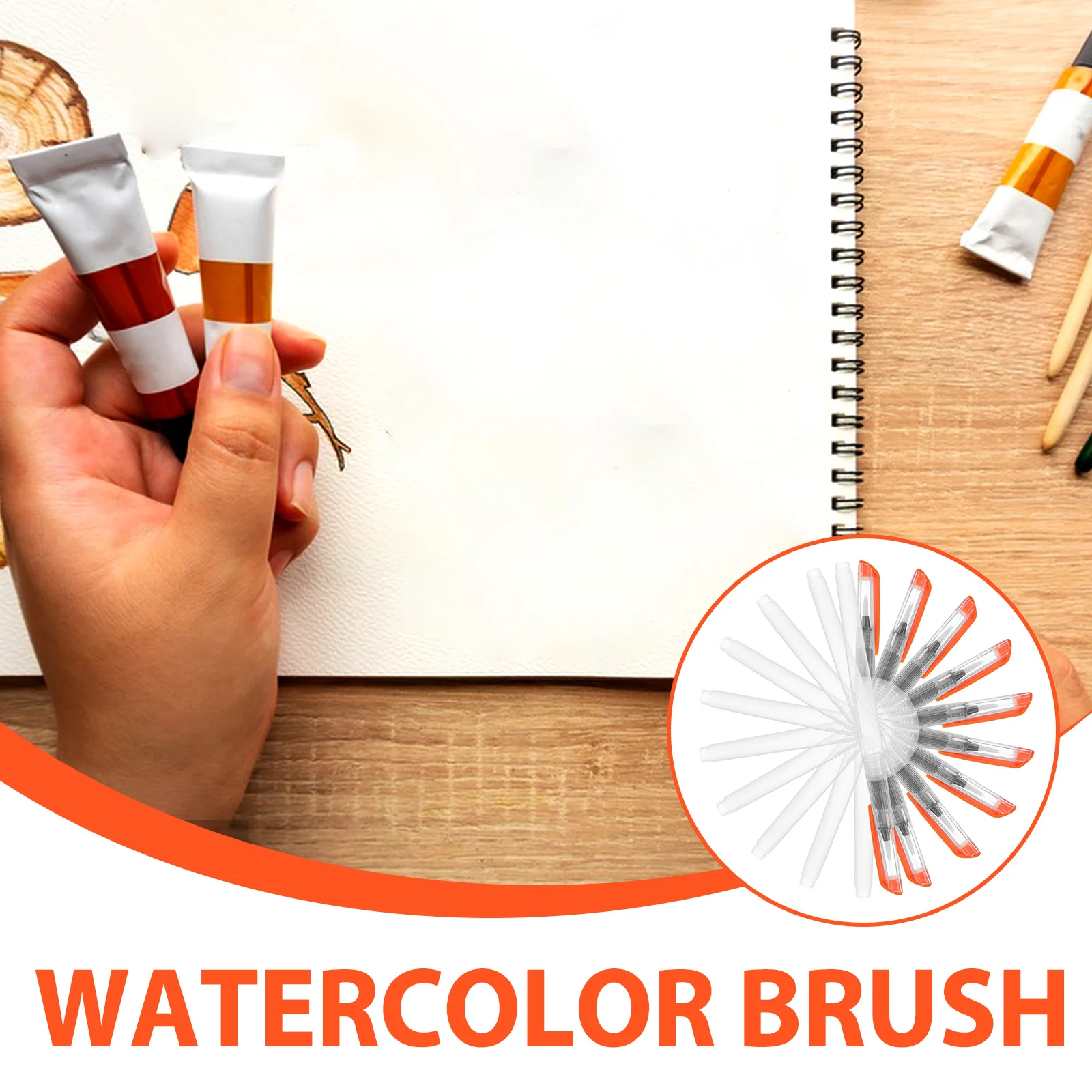 10 قطع من فرشاة الألوان المائية القابلة لإعادة الملء، مجموعة أقلام ألوان مائية ملونة، رسم الخط، أقلام فرشاة مياه للسفر