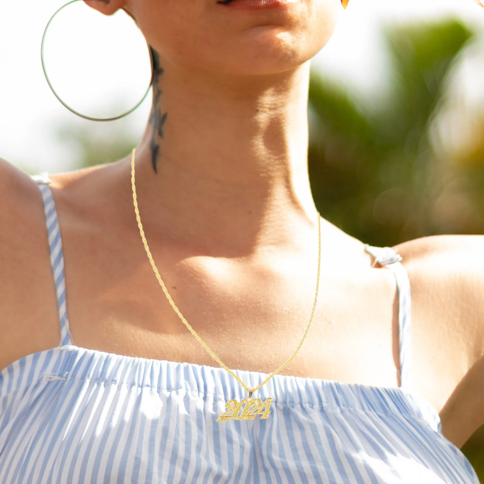 التخرج 2024 قلادة قلادة سبائك الزنك قابل للتعديل سلسلة تصميم فريد مجوهرات التخرج هدية غراد هدية 2024