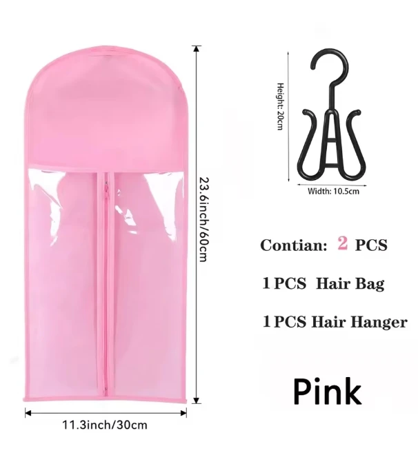 Wig Storage Bags with Hanger for Hair Extensions