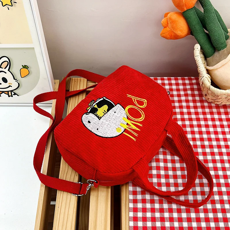 Snoopy Women Crossbody Bag Anime Large Capacity Shoulder Bag Women Corduroy Handbag Tote Bags Student Phone Bag Shopper Bags