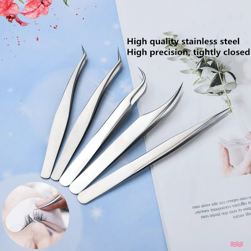 Eyelashes Tweezers for Lash Extension Stainless Steel Eyebrow Tweezer High Precision VETUS ST 15 Professional Nail makeup tools