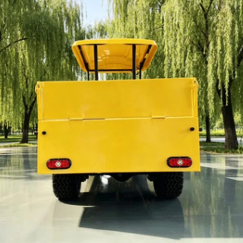 China Supplier Wholesale Electric Golf Cart 2 Seats Golf Cart Cargo Cart With Off-Road Tires Rear Cargo Box Upholstered Seat