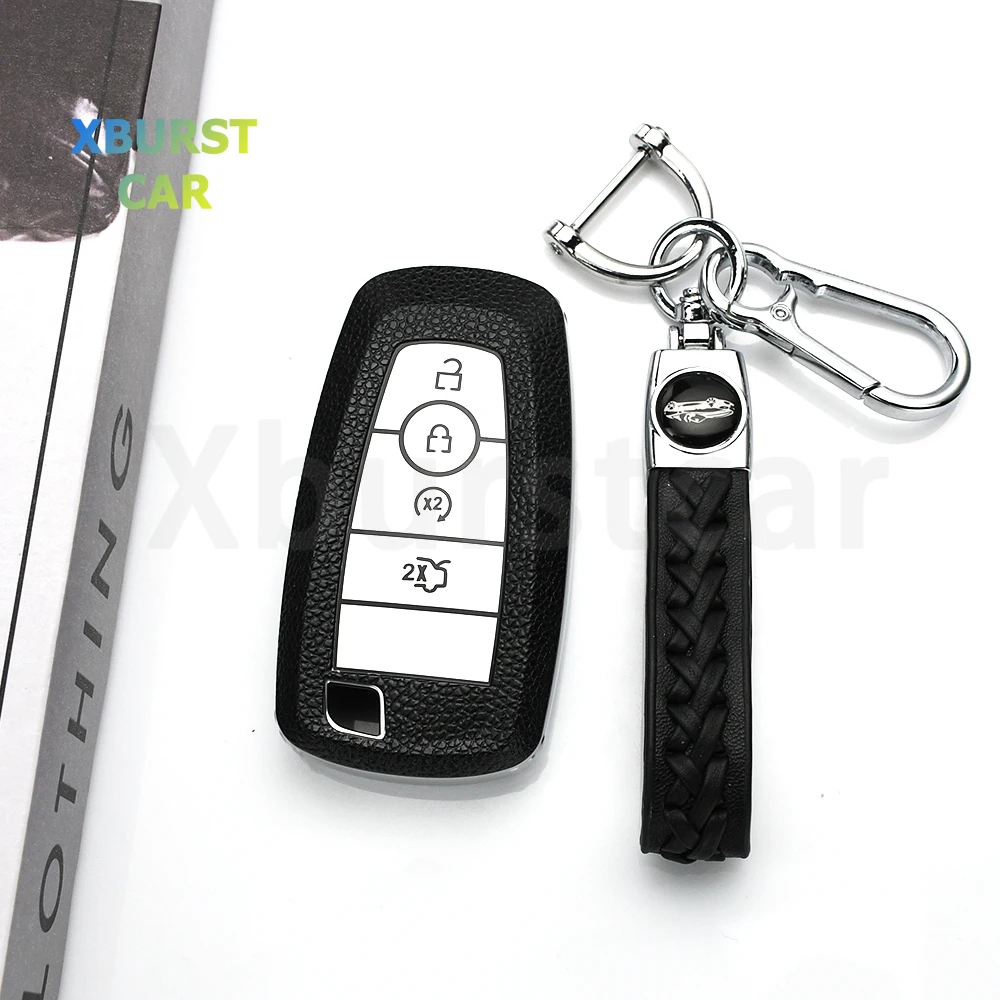 

3/4/5 Buttons Shell Protect Fob For Explorer Escape Fusion Bronco Sport Edge Ford F-150 Raptor Lincoln Car Remote Key Case Cover