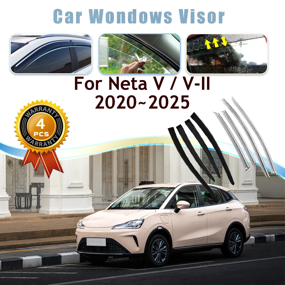 

Car Window Visors For Neta Aya V V-II 2020~2025 Waterproof Rain Guard Deflector Windshields Trim Covers Awnings Auto Accessories