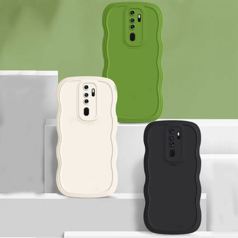 Redmi Note 8 Pro colore della caramella paraurti ondulato riccio TPU custodia morbida per telefono custodia protettiva per lenti antiurto in