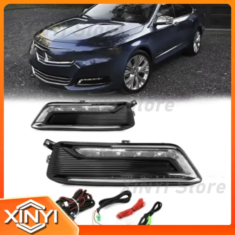 Front Bumper Fog Lights Daytime Running Light DRL for Chevrolet Impala 2014 2015 2016 2017 2018 2019