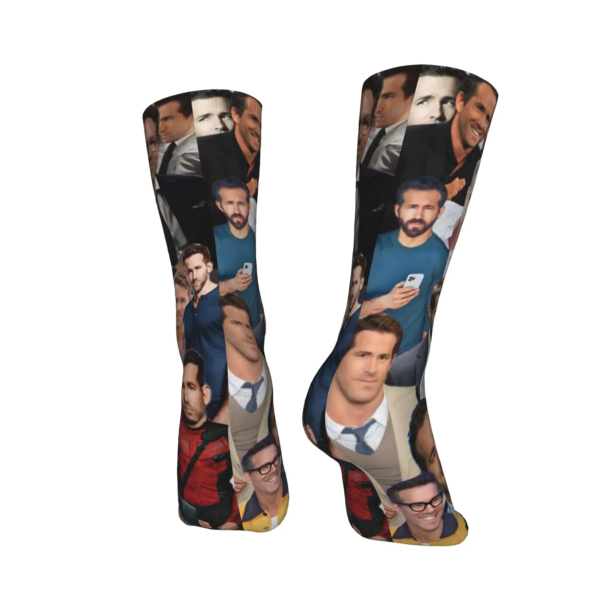 R-Ryan Reynolds جوارب ممثل وسيم جوارب مخصصة غير قابلة للانزلاق جوارب رجالية دافئة ناعمة للخريف جوارب تسلق ترفيهية