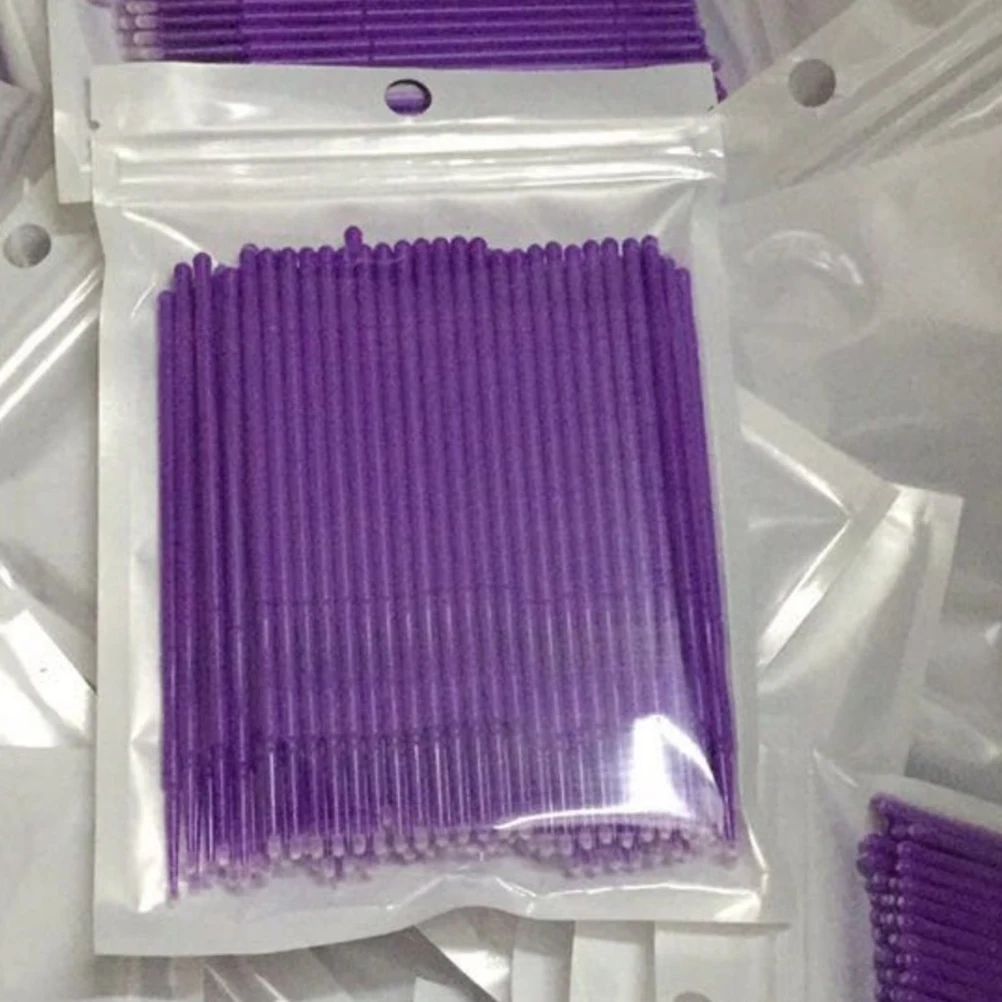 

100 Pcs Eyelash Swab Wands Cotton Swabs Makeup Extension Supplies Applicator Brush Micro