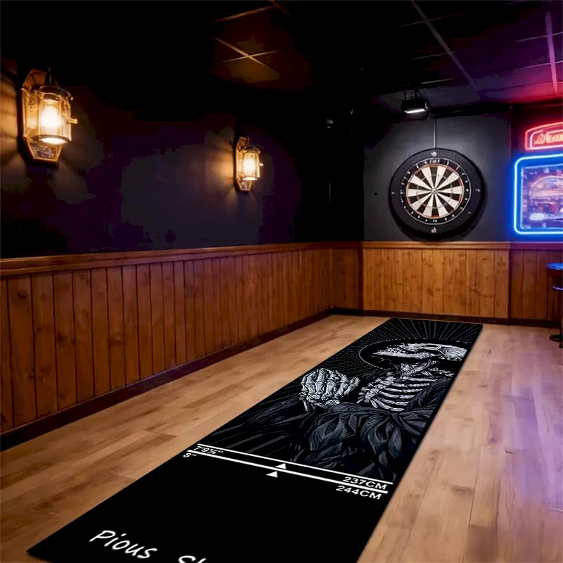 VIKAMA Dart Mat Anti slip Floor Protection Carpet Dart Throwing Line Measurement Mat Waterproof Long Floor Mat Home Decoration