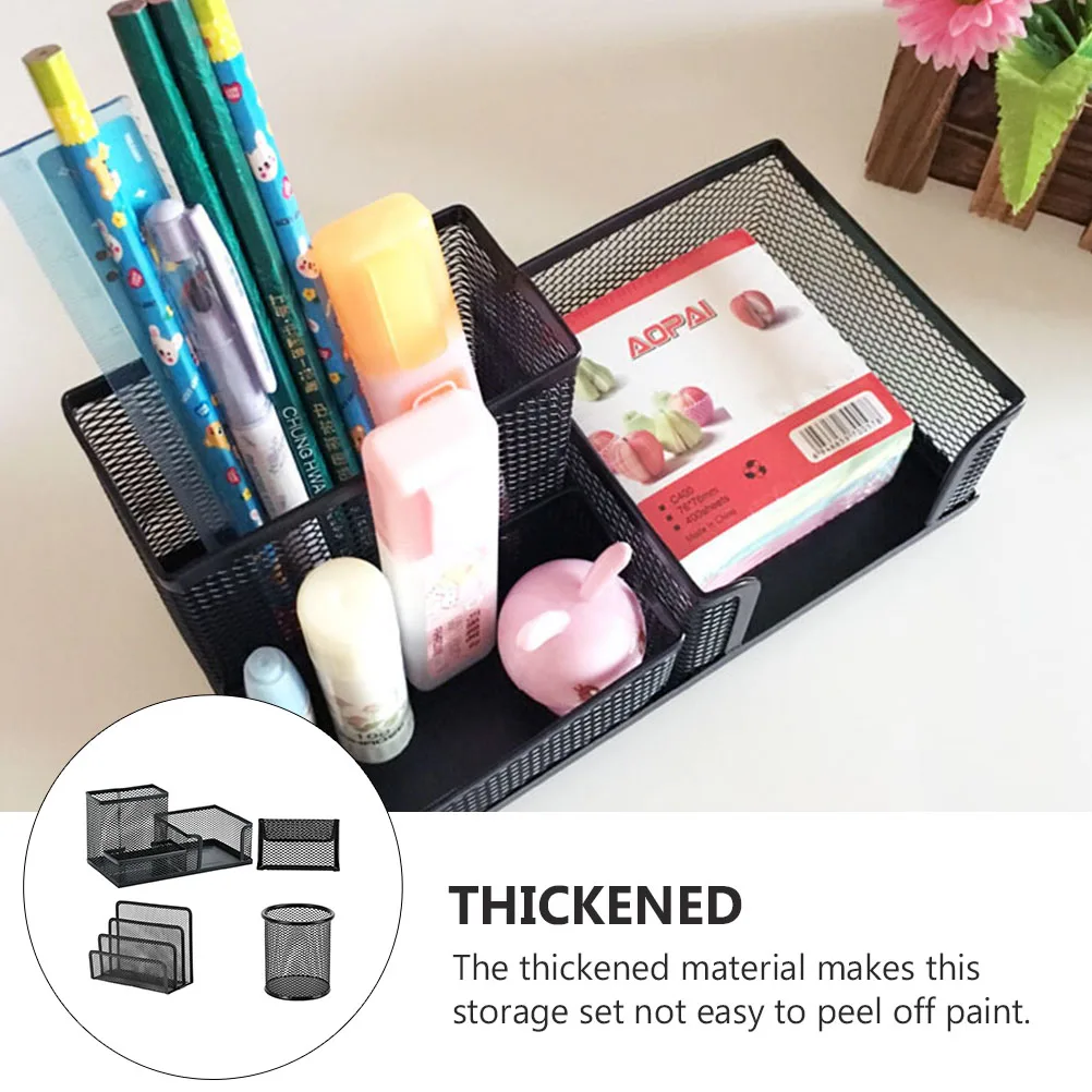 

Desktop Pen Box Sundries Holder Stationery Box Tabletop Organizer Office Supplies