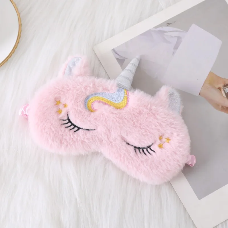 Children\'s Cartoon Cute Plush Unicorn Fashion Eye Protection for Boys and Girls Sleep Shade Comfort Eye Mask